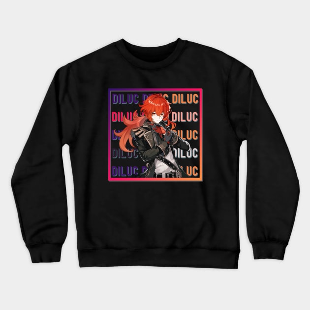 Genshin Impact Diluc Crewneck Sweatshirt by ctrlzie